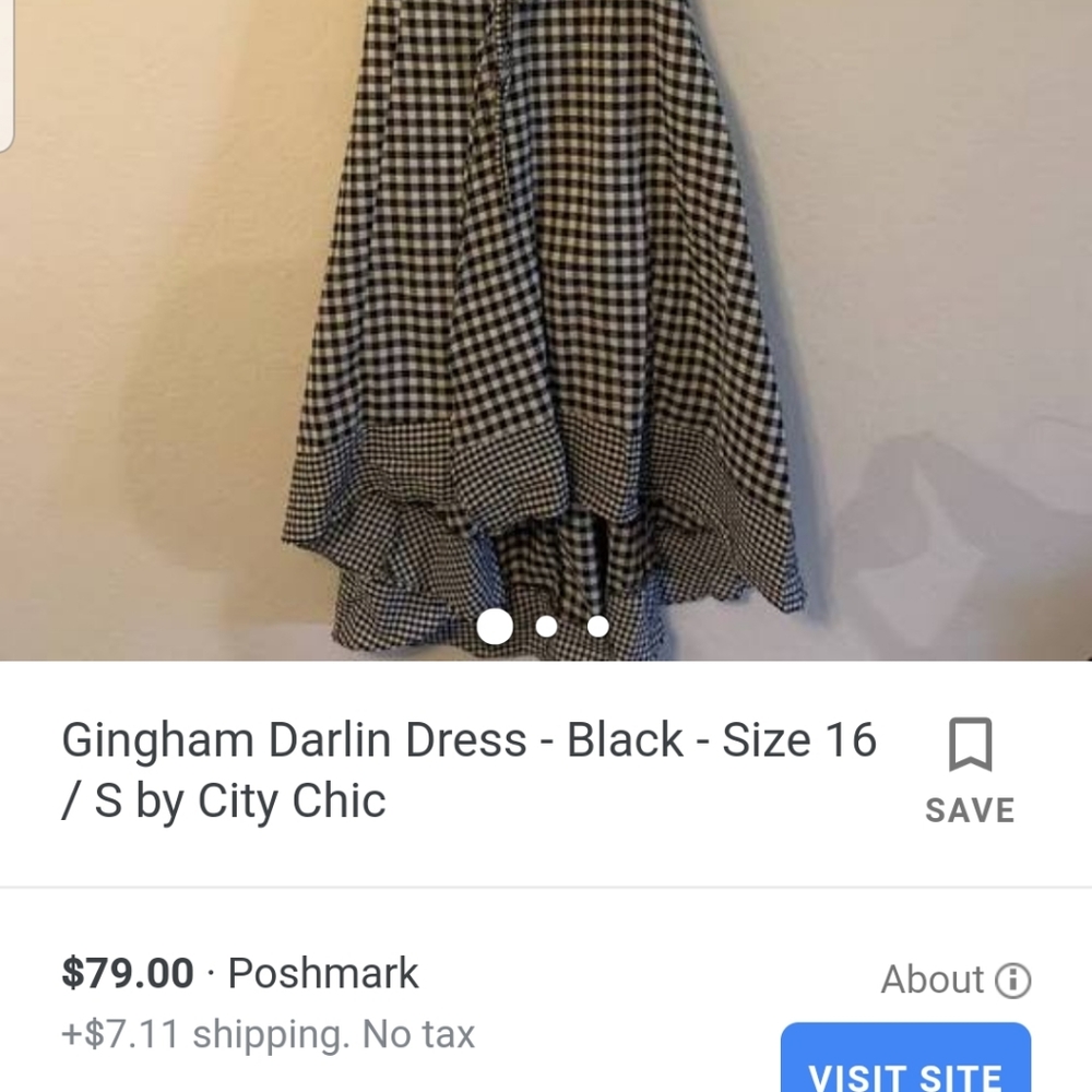 Black & white gingham dress